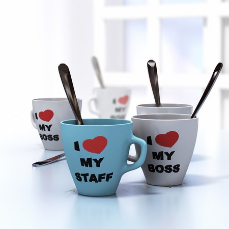 love team and boss coffe cups