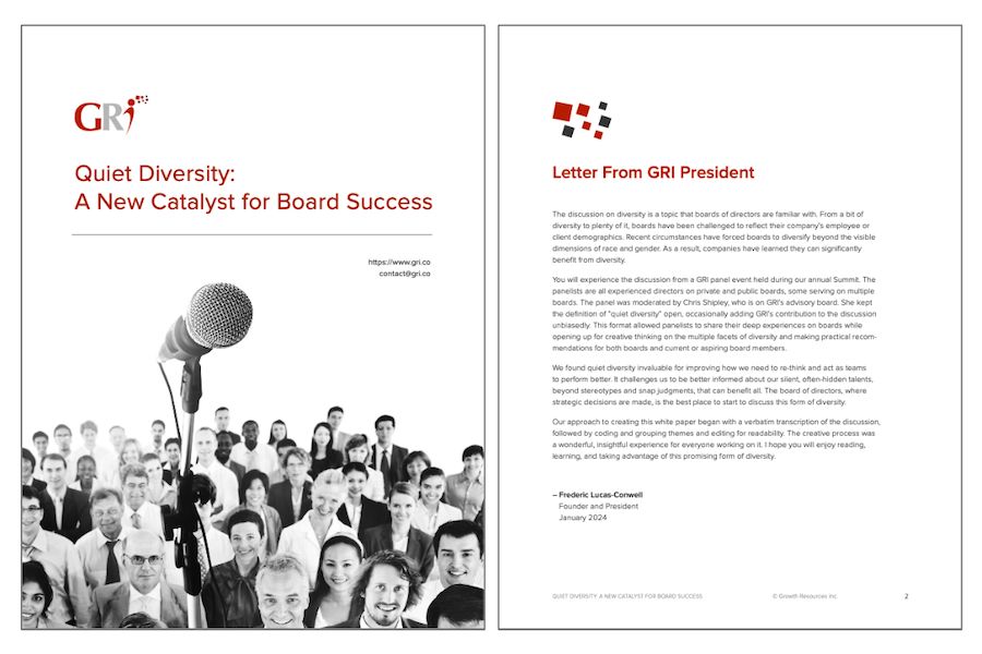 QUIET DIVERSITY: A NEW CATALYST FOR BOARD SUCCESS